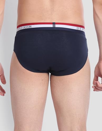 Image of U.S. Polo ASSN. Mens EB002 Anti Microbial Signature Cotton Stretch Underwear Brief -Pack of 3