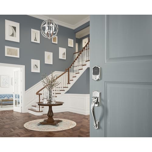 Schlage BE499WB CAM 625 Encode Plus WiFi Deadbolt Smart Lock, Keyless Entry Touchscreen Door Lock with Camelot Trim, Bright Chrome thumbnail 6