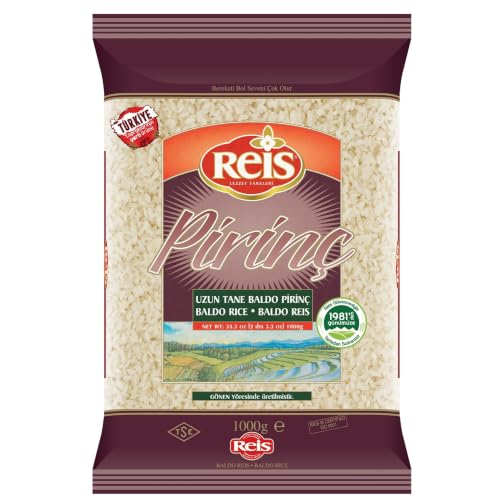 Reis Long Grain White Baldo Rice, Cereal Bag for Pilaf & Meals, 2.2 lb