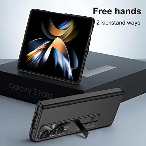 for Galaxy Z Fold 4 5G Case: [Full Cover Hinge Protection] Shockproof Protective Phone Case with Built-in Screen Protector & Magnetic Kickstand for Samsung Z Fold 4