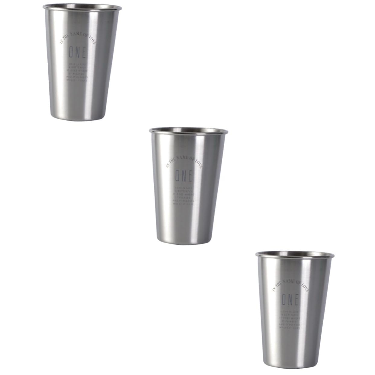 Tasses à vin en acier inoxydable pour pique-nique et café nomade en lot de 3