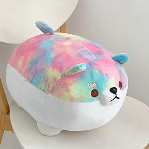 Arelux 15.7" Stuffed Animal Shiba Inu Plush Pillow,Colorful Soft Corgi Dog Anime Plushies Japanese Cuddle Pet Throw Pillow,Kawaii Plush Toy Gifts For Boys Girls Kids Birthday #TOP3