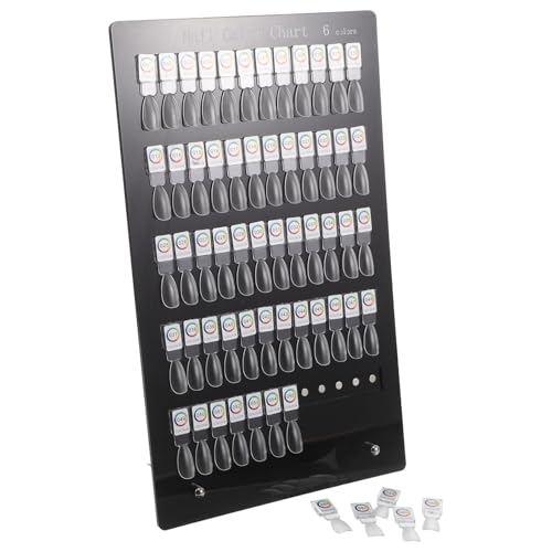 Support pratique pour vernis à ongles transparent avec 60 guides amovibles