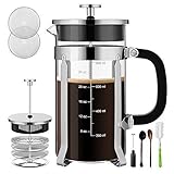 Veken French Press Coffee Maker 34oz,Chrome