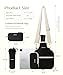 EPEDAL24 Pickleball Bag, 3-in-1 Mens and Womens Single Pickleball Sling Bag, Adjustable and Removable Sling Bag Water Bottle Bag and Mobile Phone Bag with Fence Hook Zippered Pockets (Black)