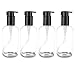 Cabilock 4 Stück 250 ml tragbare Lotion Aufbewahrungsflasche Nützlicher Kosmetik-Parfümspender (250 ml transparente Flasche und schwarzer Pumpenkopf)