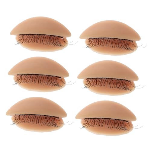 Balacoo 2sets Eyelash Extension Supplies Makeup Practice Kit Replacement Eyelids Lash Tool Set 3pairs*2