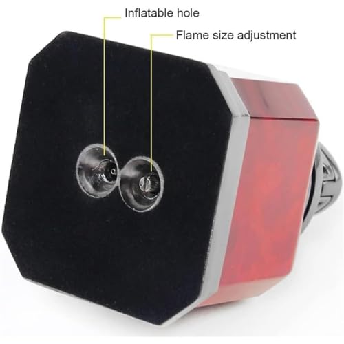 Encendedor de mesa con llama cuádruple roja y ajuste miniatura 4