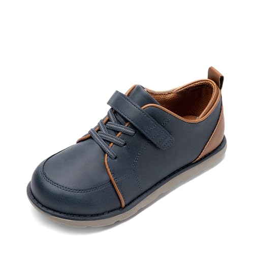DREAM PAIRS Boys Dress Shoes Uniform Casual Oxfords,Navy,13 Little Kid
