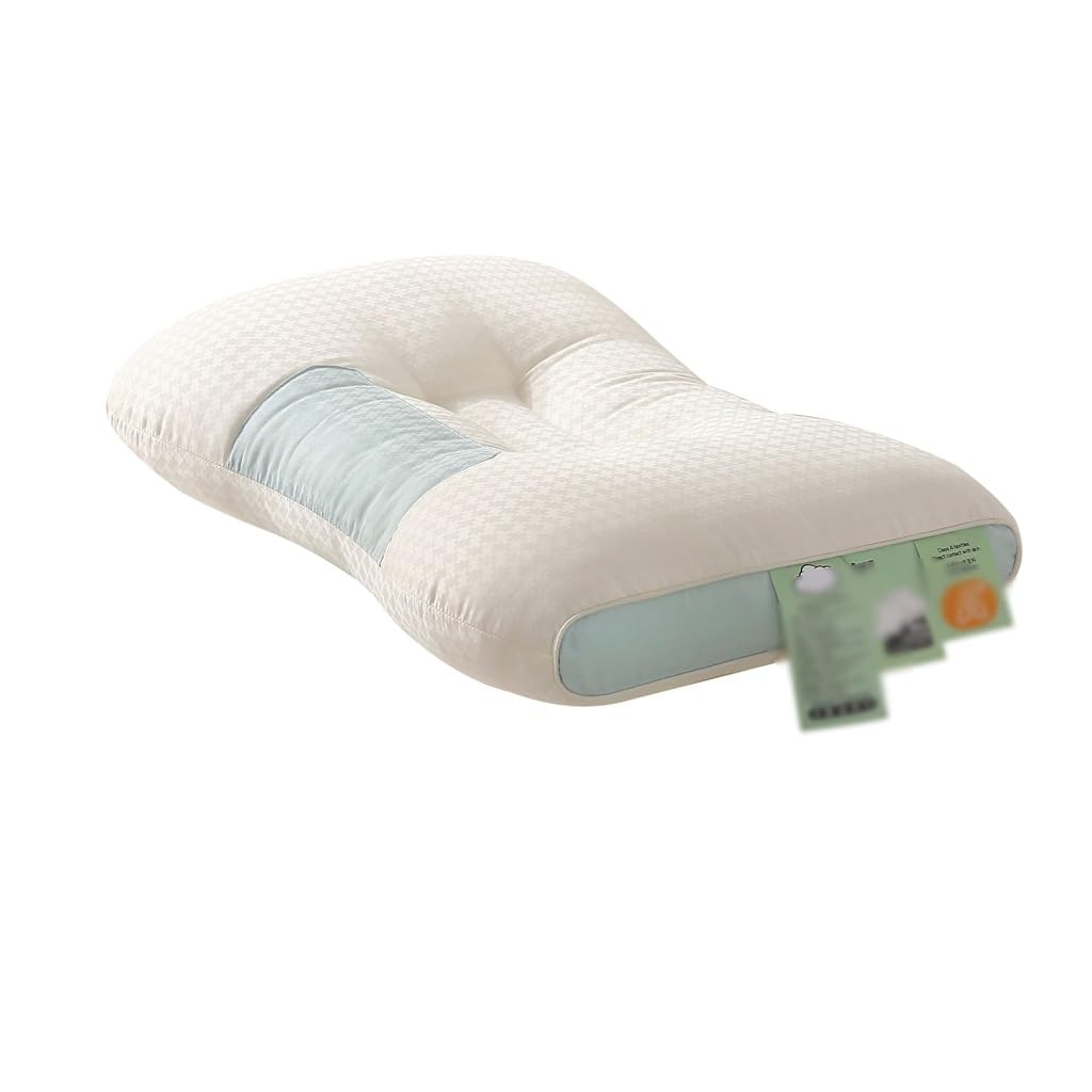 Oreiller cervical en fibre de coton ergonomique pour lit maison