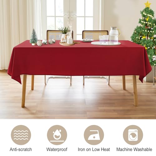 Image of AUSSPVOCT Textured Table Cloth Rectangle 60x84 Inch for Home Kitchen Decor