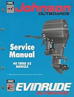 1990 JOHNSON & EVINRUDE OUTBOARD 40 THRU 55 MODELS SERVICE MANUAL 507872 (764) B01BL96OMG Book Cover