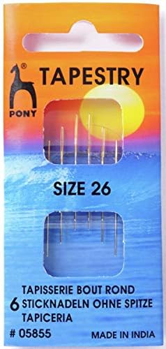 Pony Gold Eye Sewing Needles: Tapestry Size 28, Multi-Colour