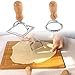 Ravioli Pasta Cutter Wooden Handle Ravioli Mold,One Square and One Round Suitable for Ravioli, Pasta, Biscuits, Etc