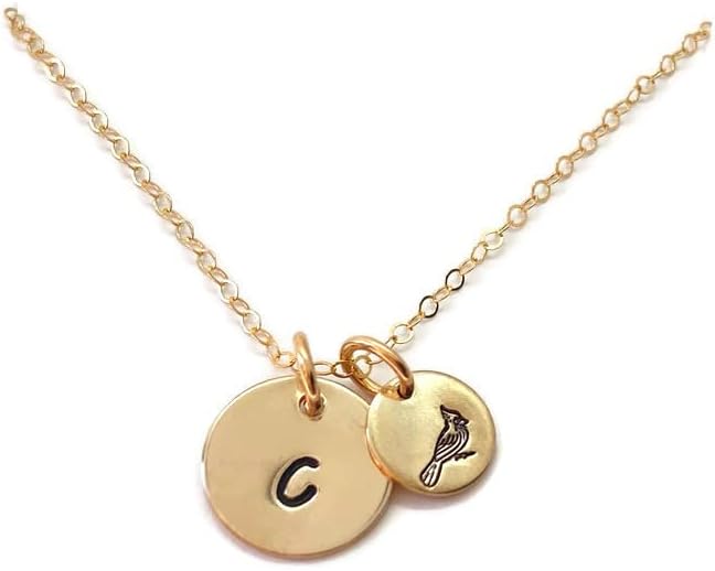 Gold Cardinal Necklace, Memorial Jewelry, Cardinals Appear When Angels Are Near, Cardinal Pendant, Red Bird