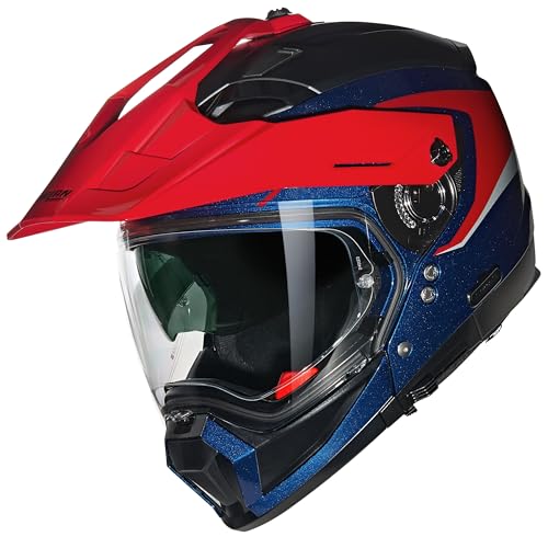 Nolan N70-2 X, Casco Unisex, Blu, Rosso, Bianco, L