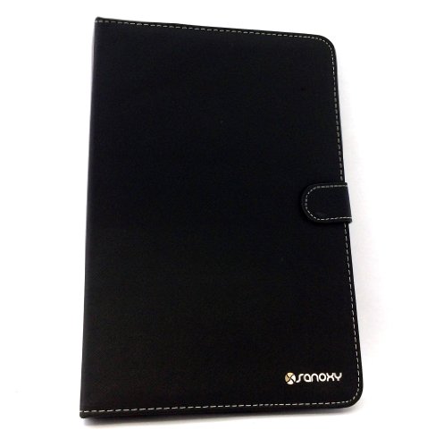 Sanoxy Wired Pu Leather Usb Keyboard Case/Cover Stand For Android Tablet Pc/Universal Tablet Pc Leather Case With Keyboard Holder Micro Otg (9.7" Tablet Usb 2.0 Black) #TOP1