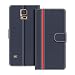 Produktbild COODIO Handyhülle für Samsung Galaxy S5 Handy Hülle, Samsung Galaxy S5 Hülle Leder Handytasche für Samsung Galaxy S5 / Galaxy S5 Neo Klapphülle Tasche, Dunkel Blau/Rot