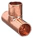 Tee, Wrot Copper, C x C x C, 1/2 In