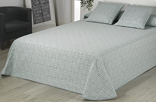 Sibiles - Colcha Piqué Cama 90, 105, 135, 150, 180 y 200 Dibujo Gotas Agua Charlie 30 (190x270 cm - Cama 90/105, Agua)