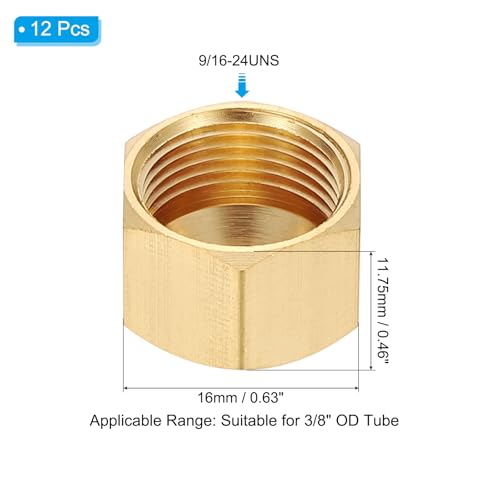 Tapa de extremos de tubos con rosca 3/8 para solucionar goteos en aire acondicionado PATIKIL 3