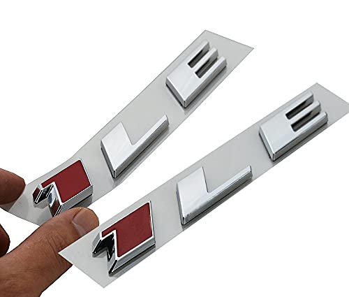 Emblemas Camaro 1LE en 3D rojo y plata pegatinas con adhesivo fuerte para aletas y maletero 2 uds