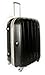 Luggage X - Set of 3 Lightweight Hard Shell Black Trolley Suitcases 30' + 26' + 22'
