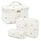 LIULINY 3 Piezas Borsa Trucco Floreale, Borsa da Viaggio per Il Trucco da Donna, Beauty Case da Viaggio da Floreale, Beauty Case Morbido Makeup Bag, Makeup Bag Organizer, per Viaggi Colore Arancione