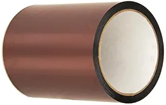 TapeCase, Dupont Kapton Film, No Adhesive, Amber, 5 in x 50 ft, 1 Count