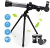 Telescopios para principiantes, telescopio refractor HD de 60mm para iniciarse en astronomía con trípode, telescopio astronómico, telescopio refractor de espejo de 60mm, óptica de aluminio 8