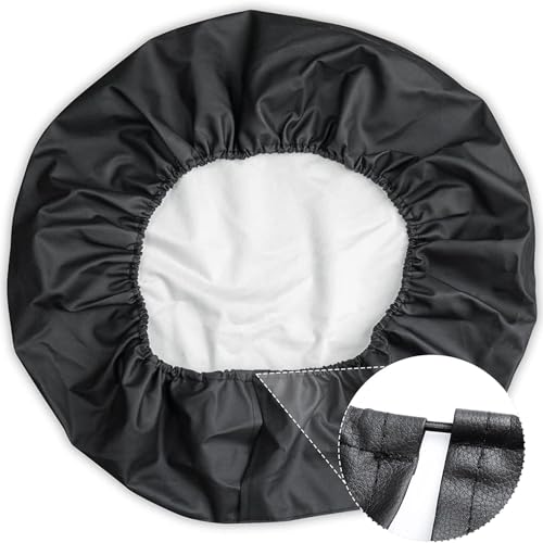 Image of Spare Tire Cover, Weatherproof Universal Wheel Protectors with Gray American Flag, Spare Tire Covers for RV Camper Travel Trailer SUV Truck 15'', GrayFlagTireCover 15