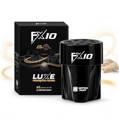 Image of FX10 Car Perfume Gel Air Freshener - 170g | Oud Elixir | Premium Long Lasting Car Fragrance | Water-Based Gel | Up to 60 Days | Low VOC | Biodegradable Gel | Dashboard & Cup Holder Freshener
