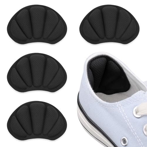 2 Pares De Almohadillas Antideslizantes Para El Talón Protectores Autoadhesivos Para Zapatos Protectores De Ampollas De Talón Para Zapatos Demasiado Grandes (Negro)