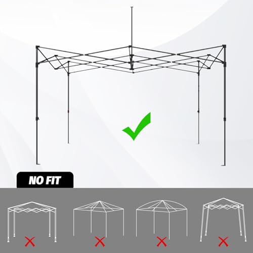 Mrsenloi 10x10 Canopy Replacement Top, with 4 Weight Bags, White by Mrsenloi - Used condition - Image 3