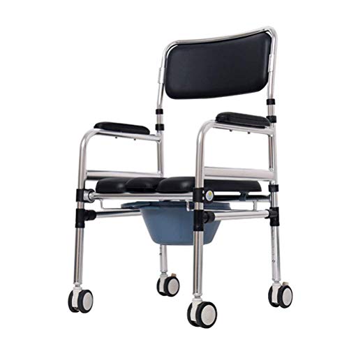 Sillas de Inodoro, Sillas de Inodoro Plegables, Mesas de Noche Ajustables a la Altura, Sillas de Ducha con Ruedas, Sillas de Inodoro Portátiles para Ancianos Y Discapacitados, para Hospitales de Medi
