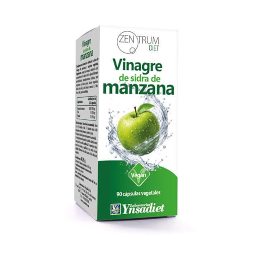 Vinagre de Sidra de Manzana 90 Cápsulas Veganas | Con Piña y Papaína | Complemento Alimenticio Digestivo | Fórmula Vegana | 15 30 Días | Zentrum Diet