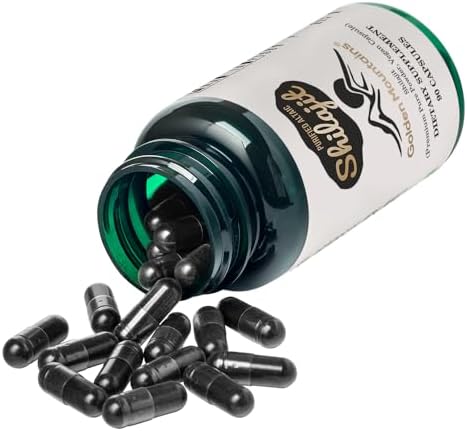 Golden Mountains Shilajit Vegan Capsule 500mg Pure Altai 90 Count Premium Trace Minerals