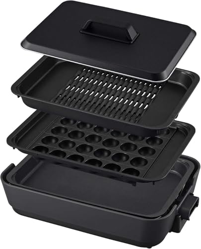 深型平面プレート たこ焼きプレート ホットプレート 3枚タイプ チャコール EA-HA30-HZのサムネイル
