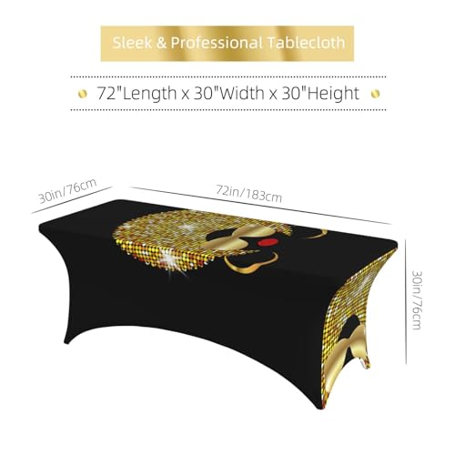 Housse de table rectangulaire élasthanne 1,8 m nappe stretch imprimée pour buffet de réception - 7