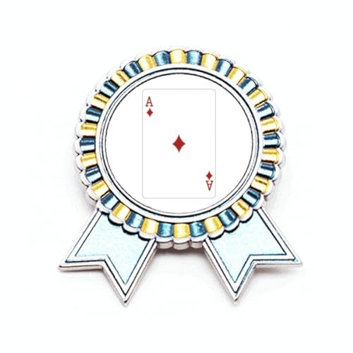 Broche cartes à jouer en métal pour homme et femme, accessoire mode veste et manteau