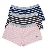 U.S. Polo Assn. Womens Pajama Shorts with Pockets, Elastic Waist Sleep Shorts for Women, Lounge Short...