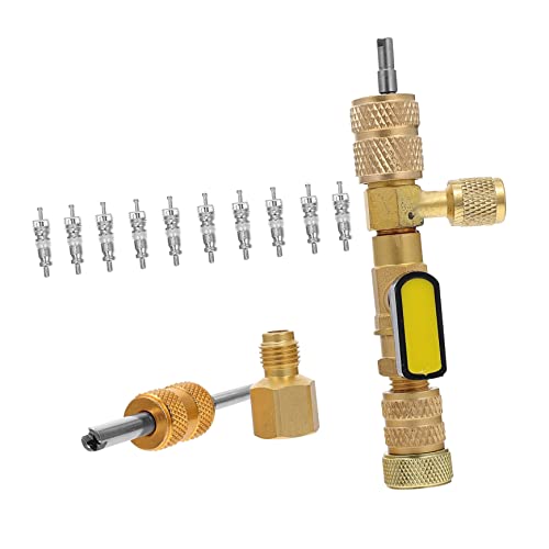 FAVOMOTO 1set Valve Core Removal Tool Double Design for Efficient Tire Core Removal Lightweight and Compact Installer Sae and Ports