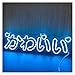 Enseigne au néon LED personnalisée japonaise Kawaii Led Neon Sign, Japan Style Neon Light Decor Indoor Wall Hanging for Girl Gift Birthday Home Room Bedroom (Color : Ice Blue, Size : 50cm width)