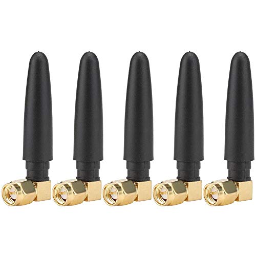 5 Pcs Sma 2.4Ghz 3Dbi Wifi Wireless Antenna Waterproof Dust-Proof Internal Antenna Anti-Interference 5Cm For Wireless Network Card, Wireless Module (Straight Sma Female) #TOP1