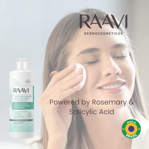 Tônico Adstringente Facial Controle da Oleosidade Raavi, 200ml
