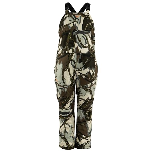 Predator Camo Ambush 2.0 Insulated Primaloft SLV Cold Weather Bowhunting Bib (Brown Deception, X-Large)