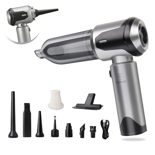 Nefuo Handstaubsauger Akku, 22000pa Autostaubsauger, 3-Gang 200000 U/min Mini Staubsauger, 9-in-1 Auto Staubsauger Stark für Auto, Büro Genutzt, Haus, Küche, PC, Sofa, Tierhaare