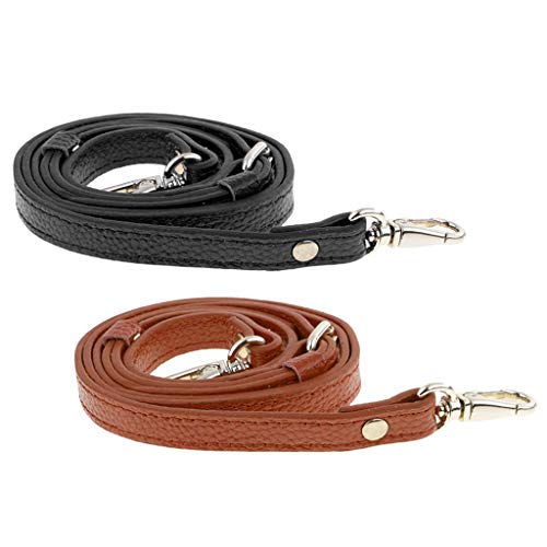 F Fityle 2 peças de alça de couro, bolsa transversal, para substituição, bolsa de mão