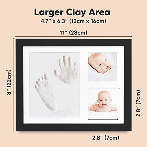 Baby Hand And Footprint Kit - Baby Footprint Kit - Baby Keepsake - Baby Shower Gifts For Mom - Baby Picture Frame For Baby Registry Boys,Girls (Onyx Black) #TOP3