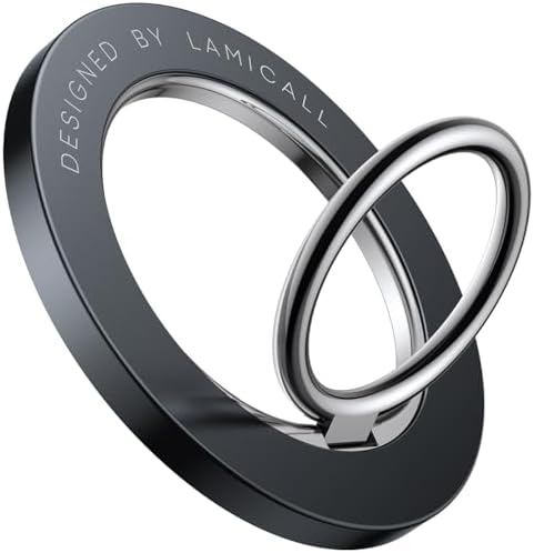 Lamicall Handy Ring Halterung Magnetisch für MagSafe Ring, Fingerhalter | 360° Handy Griff Halter für iPhone 18 17 16 15 14 13 Pro Max Duo Plus Air Mini Smartphone mit Metallring,